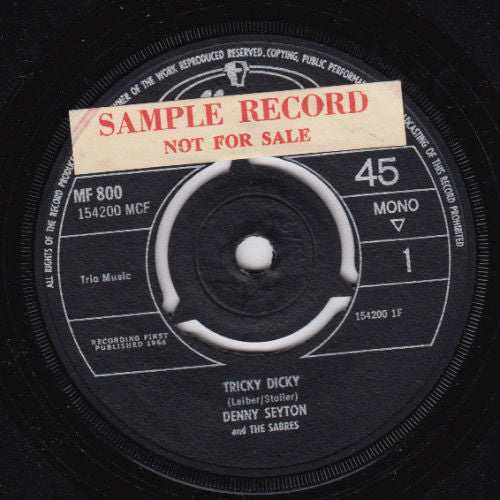 Denny Seyton And The Sabres* : Tricky Dicky (7", Single, Mono)