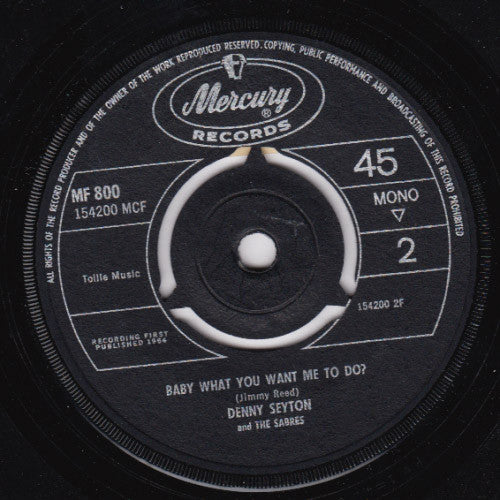 Denny Seyton And The Sabres* : Tricky Dicky (7", Single, Mono)