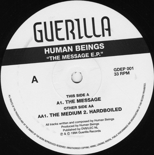 Human Beings : The Message EP (12", EP)