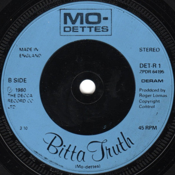 Mo-Dettes : Paint It Black (7", Single)