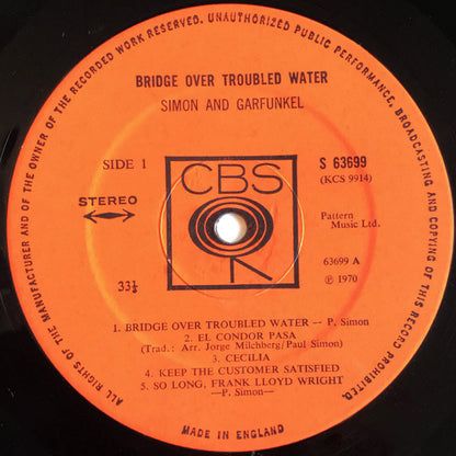 Simon And Garfunkel* : Bridge Over Troubled Water (LP, Album, Mat)