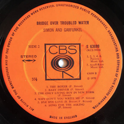 Simon And Garfunkel* : Bridge Over Troubled Water (LP, Album, Mat)