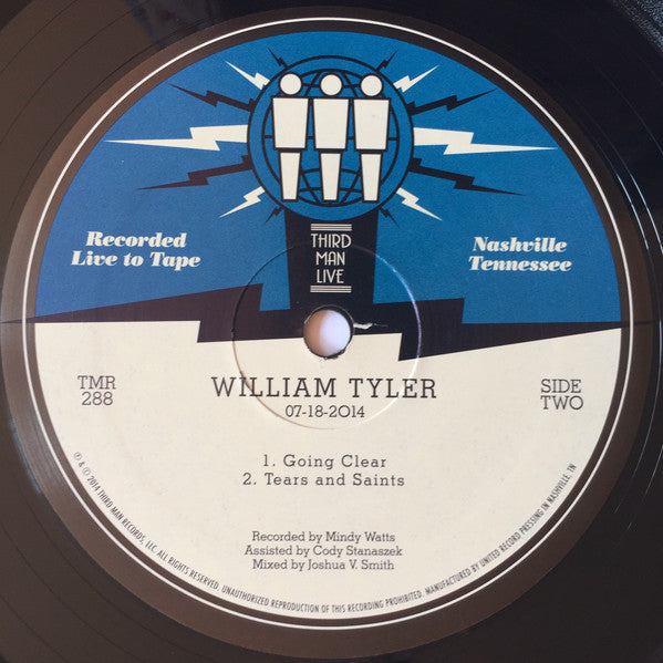 William Tyler : Live At Third Man Records (LP, Album)