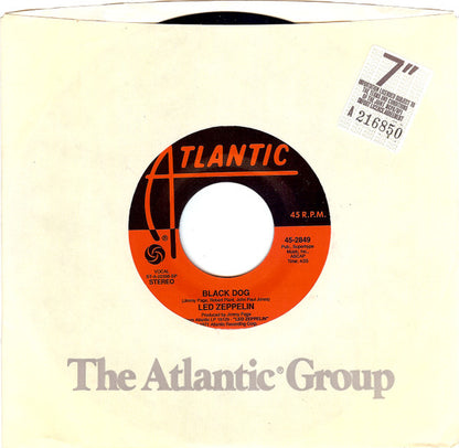 Led Zeppelin : Black Dog (7", Single, RE)
