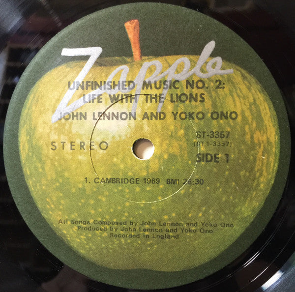 John Lennon / Yoko Ono* : Unfinished Music No. 2: Life With The Lions (LP, Album, Jac)