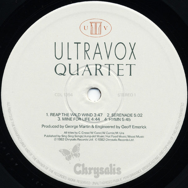 Ultravox : Quartet (LP, Album)