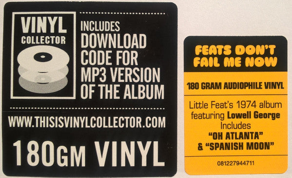 Little Feat : Feats Don't Fail Me Now (LP, Album, RE, 180)