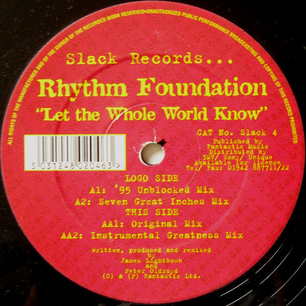Rhythm Foundation : Let The Whole World Know (12")