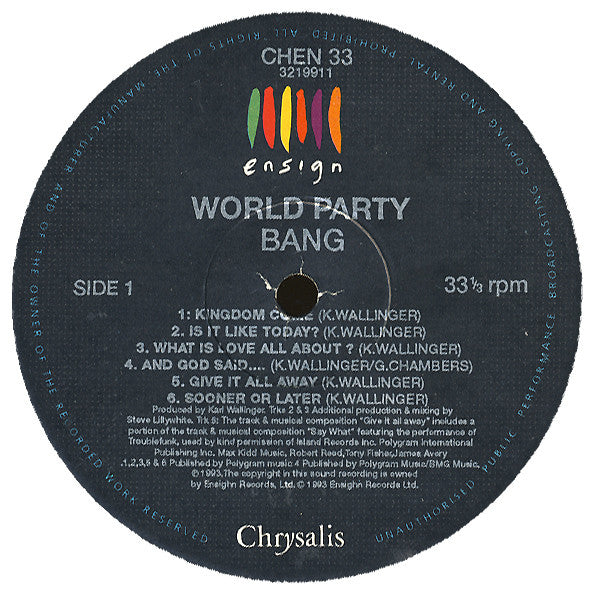 World Party : Bang! (LP, Album)