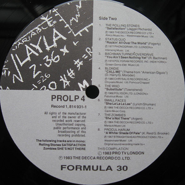 Various : Formula 30 (2xLP, Comp)