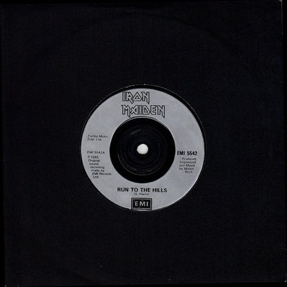 Iron Maiden : Run To The Hills (7", Single, Sil)