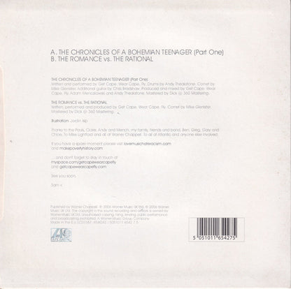 Get Cape. Wear Cape. Fly : The Chronicles Of A Bohemian Teenager (Part One) (7", Single, Ltd, Whi)