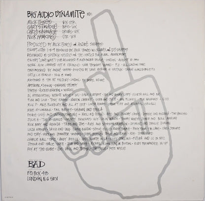 Big Audio Dynamite II : The Globe (LP, Album)