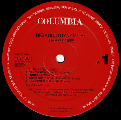 Big Audio Dynamite II : The Globe (LP, Album)