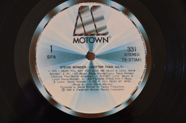 Stevie Wonder : Hotter Than July (LP, Album)