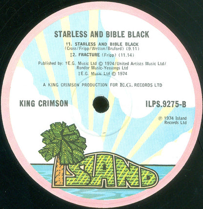 King Crimson : Starless And Bible Black (LP, Album, Gat)