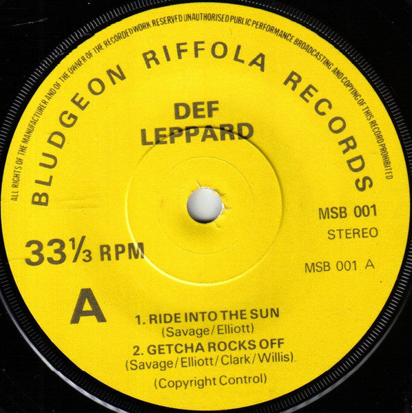 Def Leppard : The Def Leppard E.P. (7", EP)