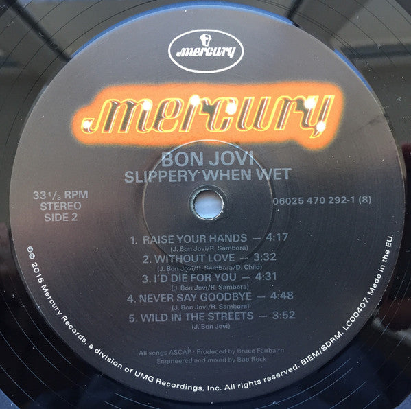 Bon Jovi : Slippery When Wet (LP, Album, RE, 180)