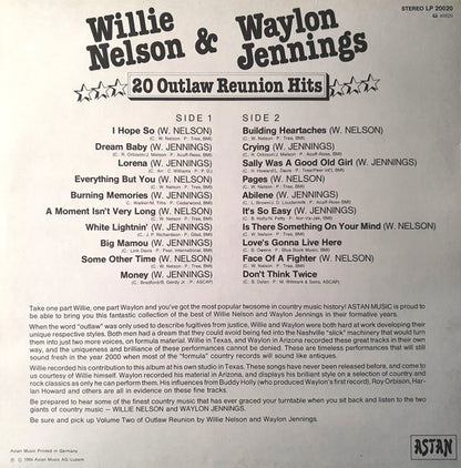 Waylon Jennings & Willie Nelson : 20 Outlaw Reunion Hits (LP, Album, Comp)