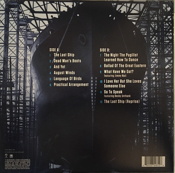 Sting : The Last Ship (LP, Album, RE, RM, 180)