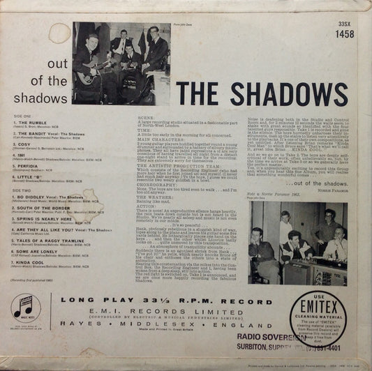 The Shadows : Out Of The Shadows (LP, Album, Mono)