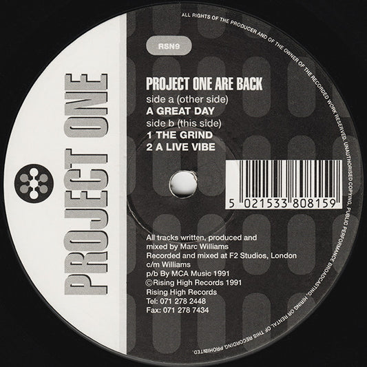 Project One : Project One Are Back (12")
