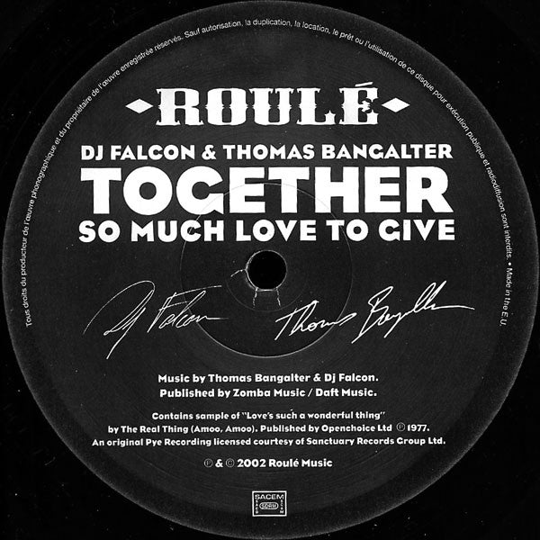 Together (2) : So Much Love To Give (12", S/Sided)