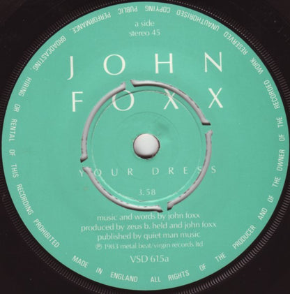 John Foxx : Your Dress (2x7", Single, Gat)