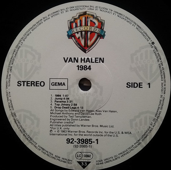 Van Halen : 1984 (LP, Album)