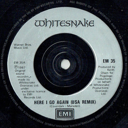 Whitesnake : Here I Go Again (USA Single Remix) (7", Single, Inj)