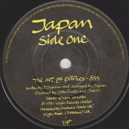 Japan : The Art Of Parties (7", Single, Fol)
