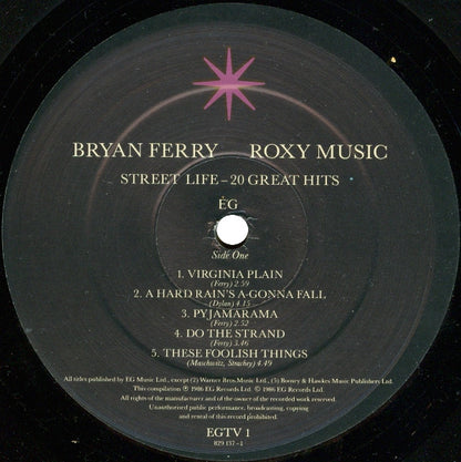 Bryan Ferry / Roxy Music : Street Life - 20 Great Hits (2xLP, Comp, RM, Gat)
