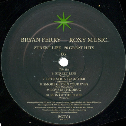 Bryan Ferry / Roxy Music : Street Life - 20 Great Hits (2xLP, Comp, RM, Gat)