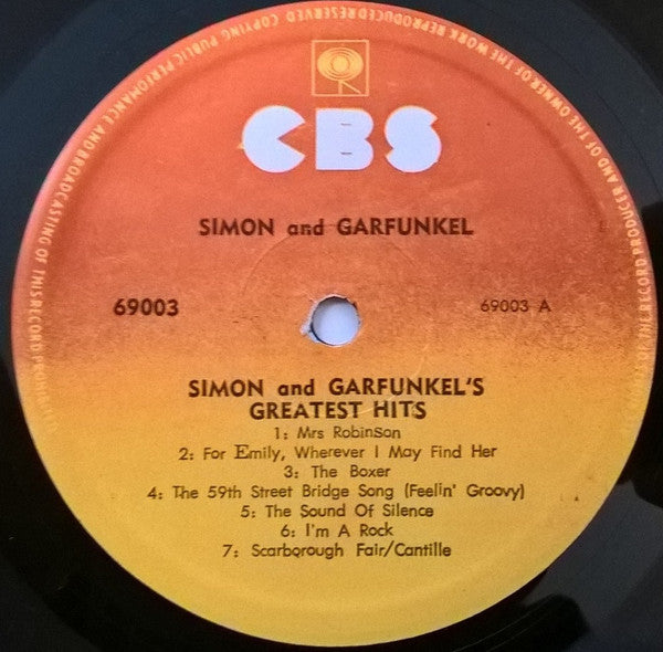 Simon & Garfunkel : Simon And Garfunkel's Greatest Hits (LP, Comp, RE)