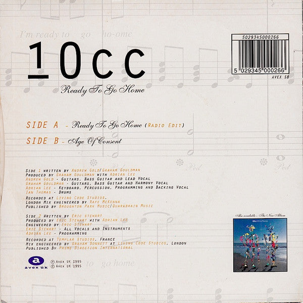 10cc : Ready To Go Home (7", Single)