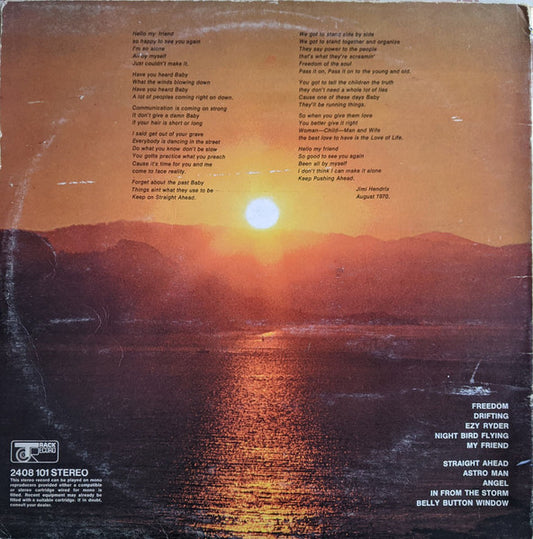 Jimi Hendrix : The Cry Of Love (LP, Album, Gat)