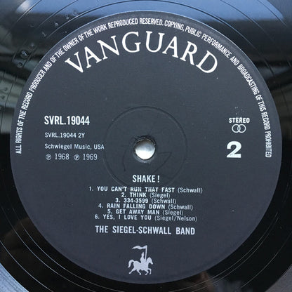 The Siegel-Schwall Band : Shake! (LP, Album)