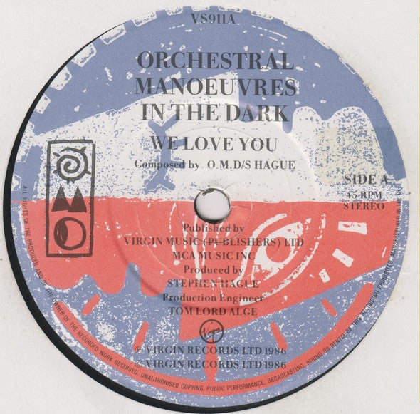 Orchestral Manœuvres In The Dark* : We Love You (7", Single)