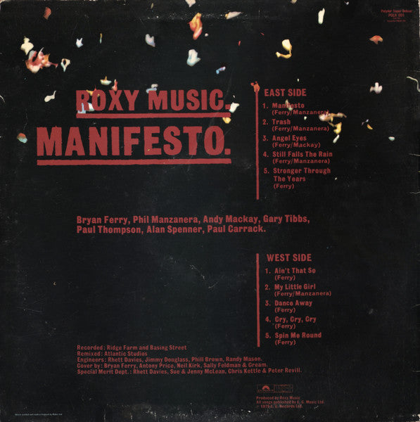 Roxy Music : Manifesto (LP, Album, Bla)