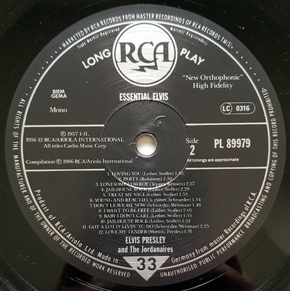 Elvis Presley : Essential Elvis (LP, Mono, Gat)