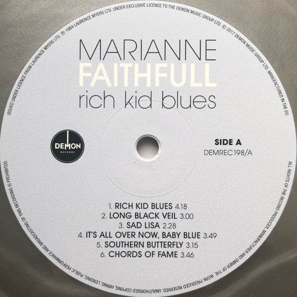 Marianne Faithfull : Rich Kid Blues (LP, Album, RSD, RE, Sil)