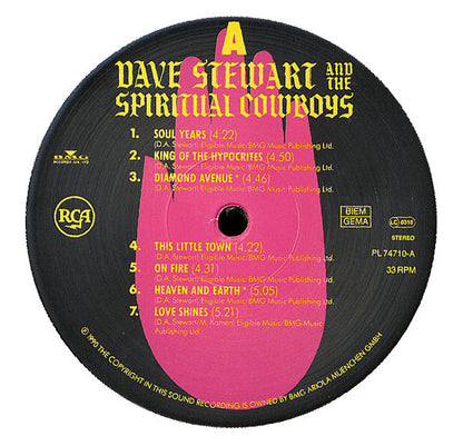 Dave Stewart And The Spiritual Cowboys : Dave Stewart And The Spiritual Cowboys (LP, Album)