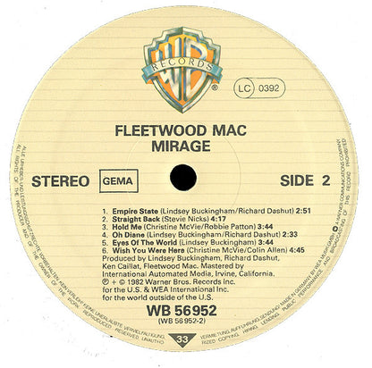 Fleetwood Mac : Mirage (LP, Album)