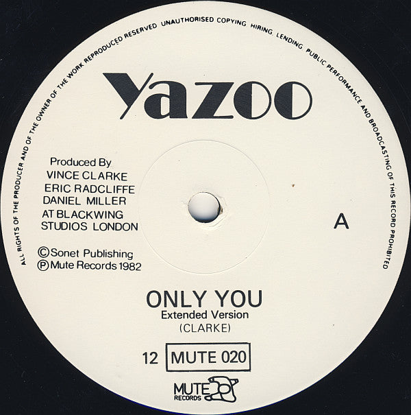 Yazoo : Only You  (12", Single)