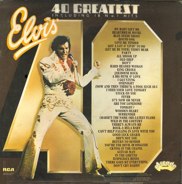 Elvis Presley : Elvis' 40 Greatest (2xLP, Comp, Gat)