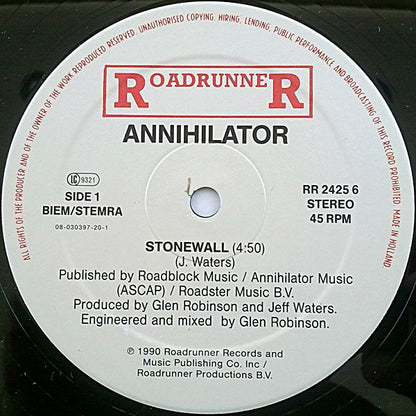 Annihilator (2) : Stonewall (12", Single, S/Edition)