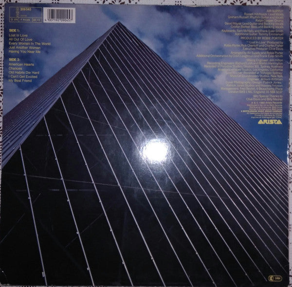 Air Supply : Lost In Love (LP, Album, RE)