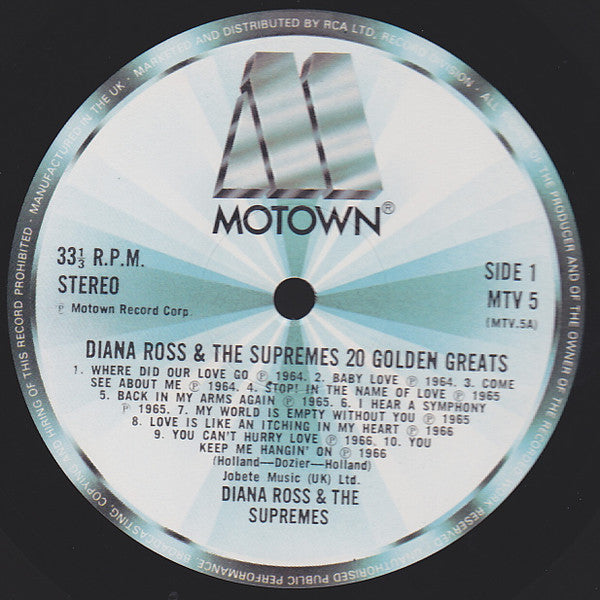 The Supremes : 20 Golden Greats (LP, Comp, RE)