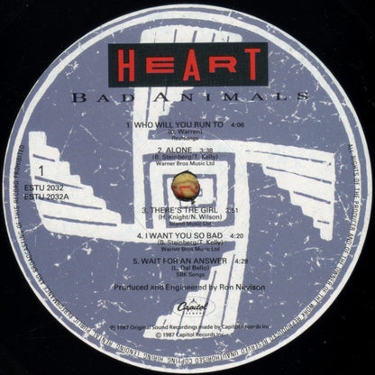 Heart : Bad Animals (LP, Album)