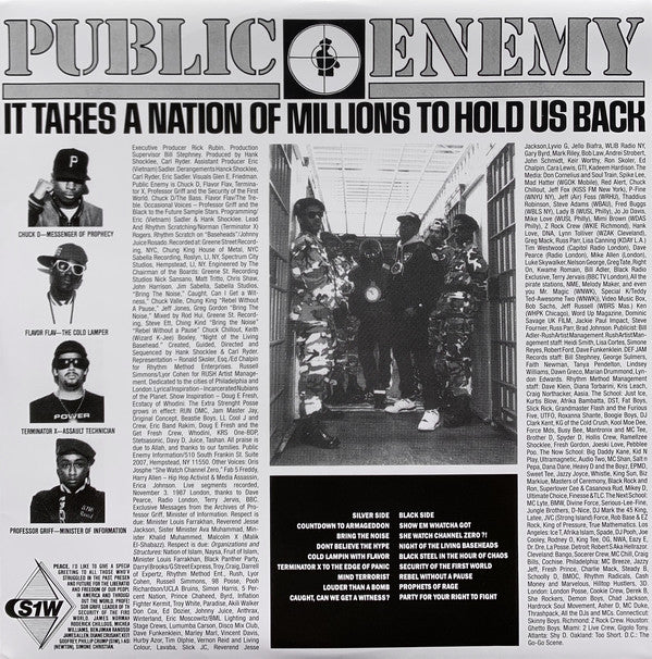 Public Enemy : It Takes A Nation Of Millions To Hold Us Back (LP, Album, Ltd, RE, Yel)